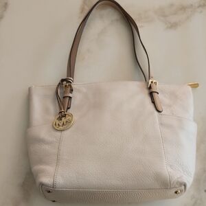 Michael Kors Cream Leather Tote